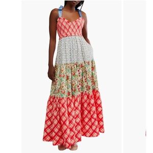 Free People Bluebell Mixed Print Maxi Dress S New